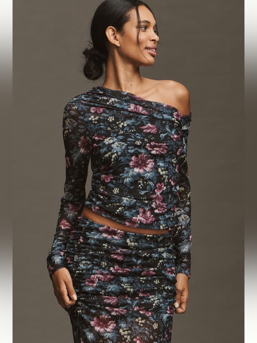Anthropologie Mesh Asymmetric Long Sleeve Top - Size XL  - BNWT